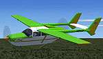 Cessna 337 Skymaster in flight.