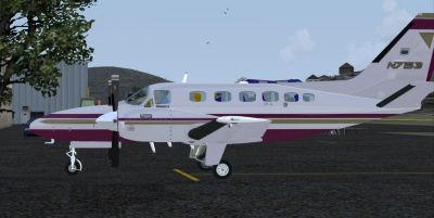 Cessna Conquest 441 on tarmac.