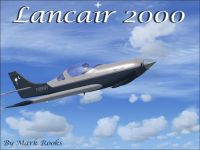 Lancair 2000 in flight.