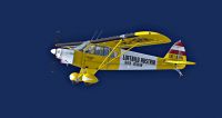 "Luftbild Austria" Piper Super Cub in flight.