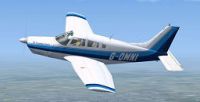 Piper Arrow III in flight.