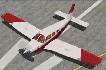 Piper Turbo Arrow III PA28RT-201 on runway.