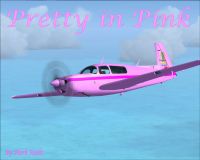 Pretty In Pink Mooney in flight.