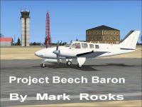 Project Beech Baron on runway.