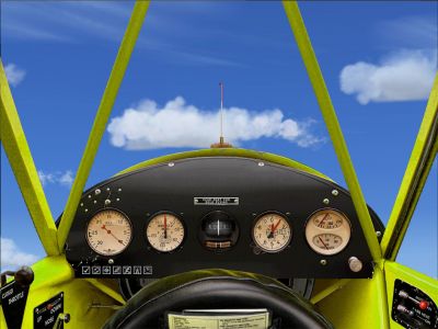 View from the cockpit of Taylor J-2 Cub.