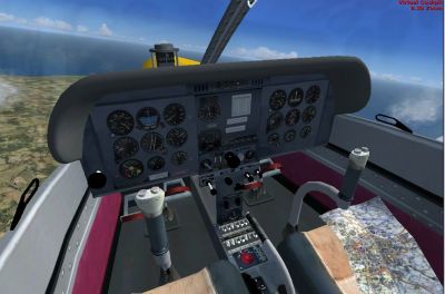 View from cockpit of Zlin Z-142.