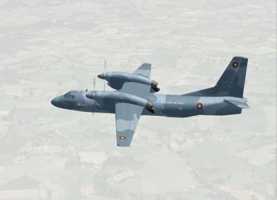 Updated AN-32 in flight.
