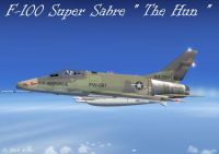 F-100 Super Sabre in flight.