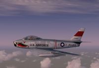 F-86 Sabre Tiger in flight.
