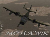 OV1 Mohawk Woodland Camo in flight.