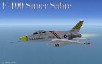 USAF F-100 Super Sabre 474 TFW in flight.