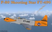 USAF Lockheed P-80 Shooting Star FT490 in flight.