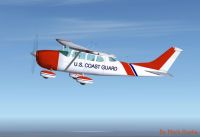 USCG Cessna TU206 in flight.