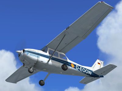Air Hamburg Cessna C172 D-EOOW in flight.