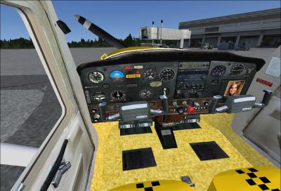 Inside the cockpit of Cessna 150 Commuter N7279W.