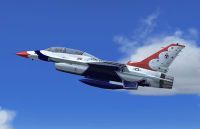 Lockheed Martin F-16 in flight.