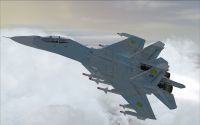 Polish Sukhoi Su-27 in flight.