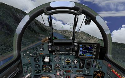 Virtual cockpit of Polish Sukhoi Su-27.