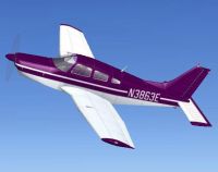 Purple Piper PA28R201 Arrow in flight.