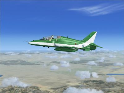 Saudi Hawks BAE Hawk T. MK. 65 in flight.