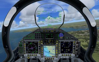 Virtual cockpit of Spanish Air Force Eurofighter.