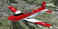 Swiss Air Force Pilatus PC-7 in flight.