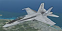 Acceleration F/A-18 Hornet "Golddust" in flight.