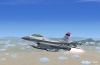 Arizona Virtual Airline ANG F-16 in flight.