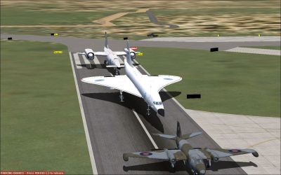 BAC Bombcorde on runway.