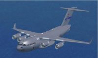 Boeing C-17 Globemaster III in flight.
