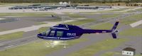 Charlotte Mecklenburg Police Bell 206 in flight.