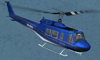 Grant Kenny Aviation Bell UH-1D in flight.