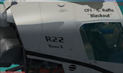 Clsoe up of texture on Academy Robinson R-22.