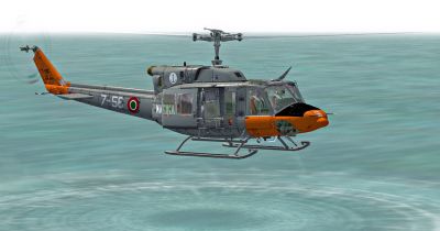 Italian Navy Bell 212 in flight.