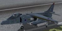 Italian Navy Harrier on runway.