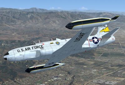 Lockheed T-33A T-Bird Jet Training Aircraft in flight.