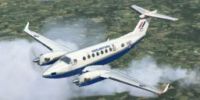 Royal Air Force Beechcraft King Air in flight.