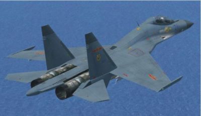 Sukhoi Su-27B in flight.