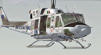 United Nations Bell 212 in flight.