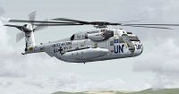 United Nations Sikorsky CH-53 in flight.