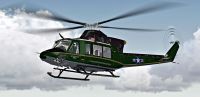 US Army Bell 412 in flight.