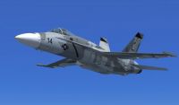 US Navy FA-18 Hornet Omars Grey in flight.
