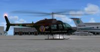 WSOC-TV ChopperNine Bell 206B on the ground.