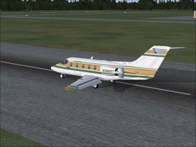Beechjet 400A on runway.