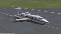 Learjet 60 on the ground.