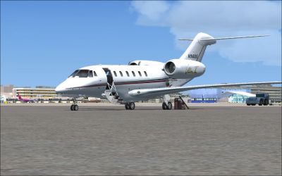 Netjets Cessna Citation on the ground.