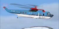 Greenlandair Sikorsky S61 in flight.