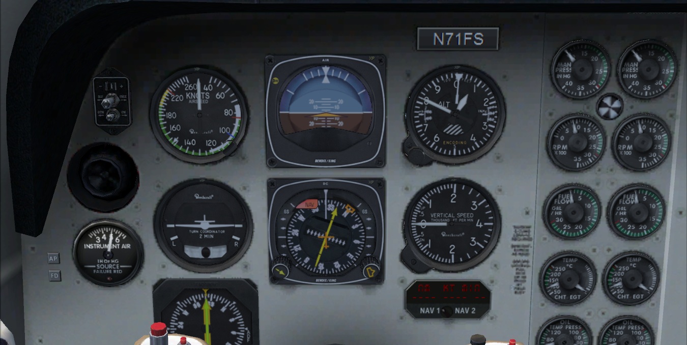 Panel Files For Default Beechcraft Baron for FSX