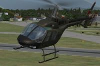 Fictional Army OH-58C Kiowa Scout #03915 in flight.