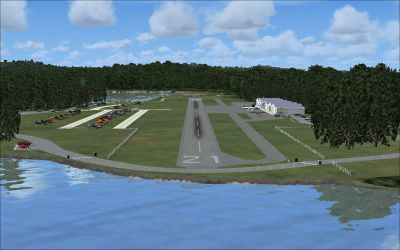 Screenshot of Aeroflex-Andover Airport Scenery.